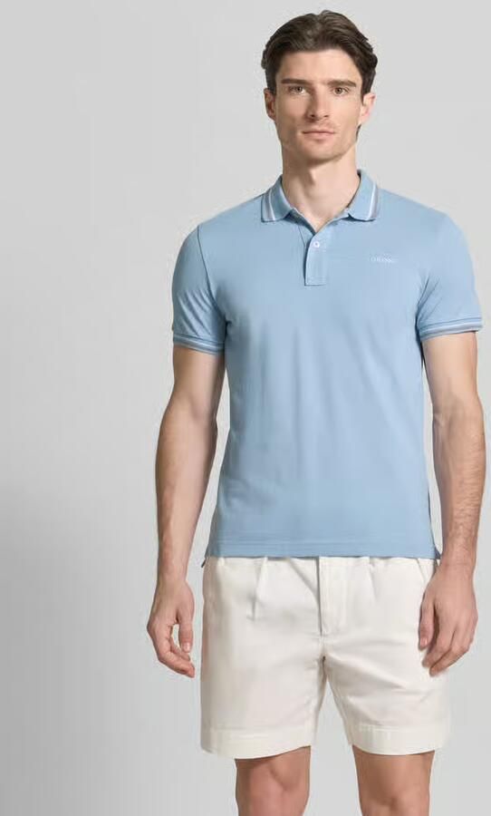Geox slim fit poloshirt met contraststrepen - Foto 4