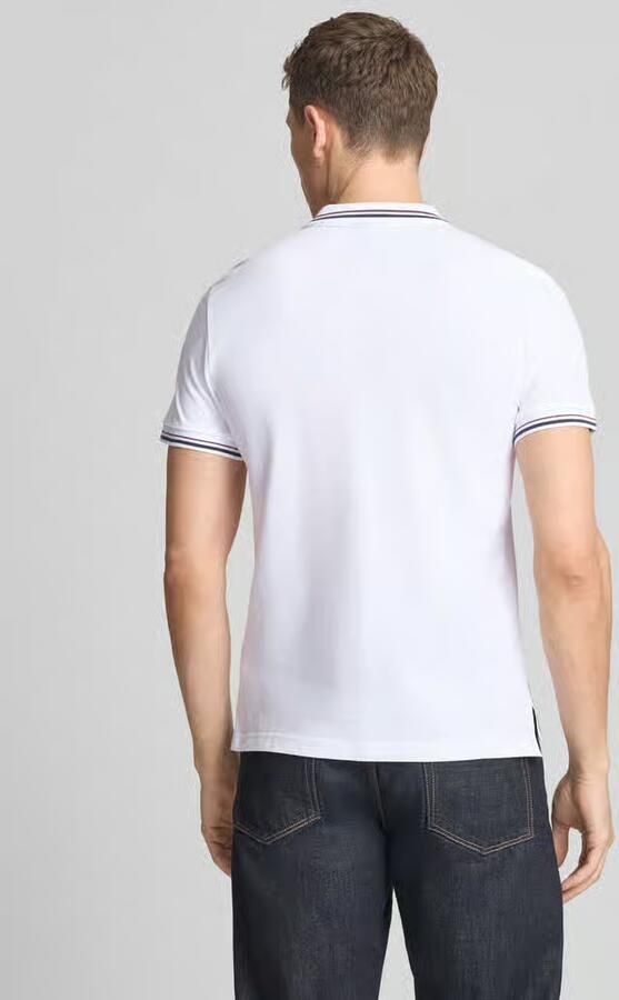 Geox slim fit poloshirt met contraststrepen