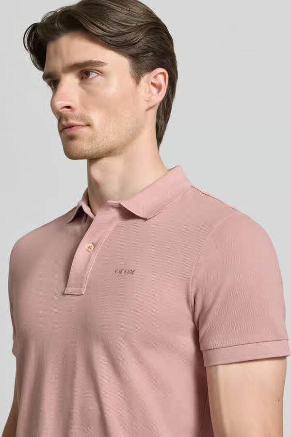 Geox slim fit poloshirt met gestikt logo
