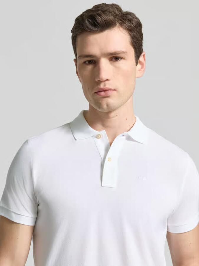 Geox slim fit poloshirt met gestikt logo