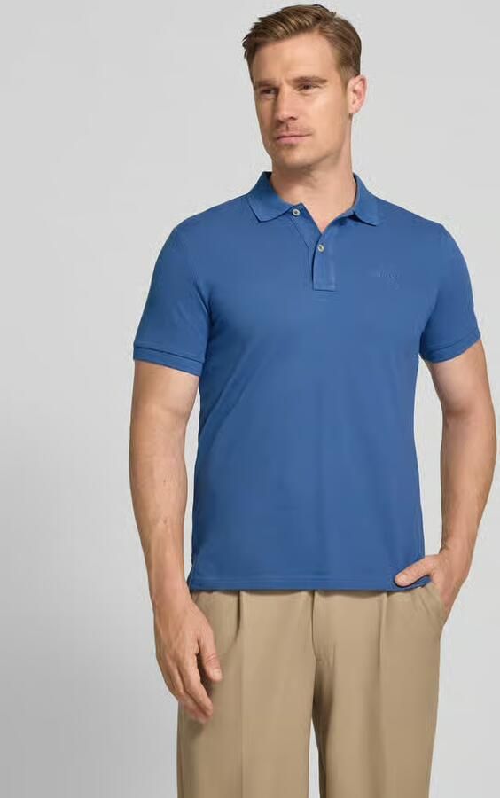 Geox slim fit poloshirt met gestikt logo - Foto 4