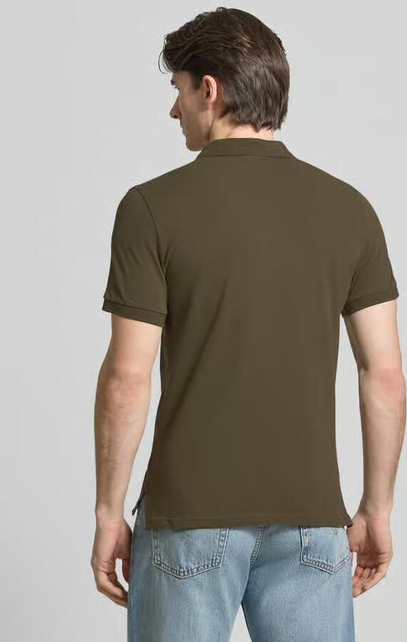 Geox slim fit poloshirt met gestikt logo