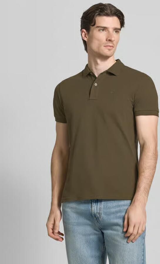 Geox slim fit poloshirt met gestikt logo - Foto 4