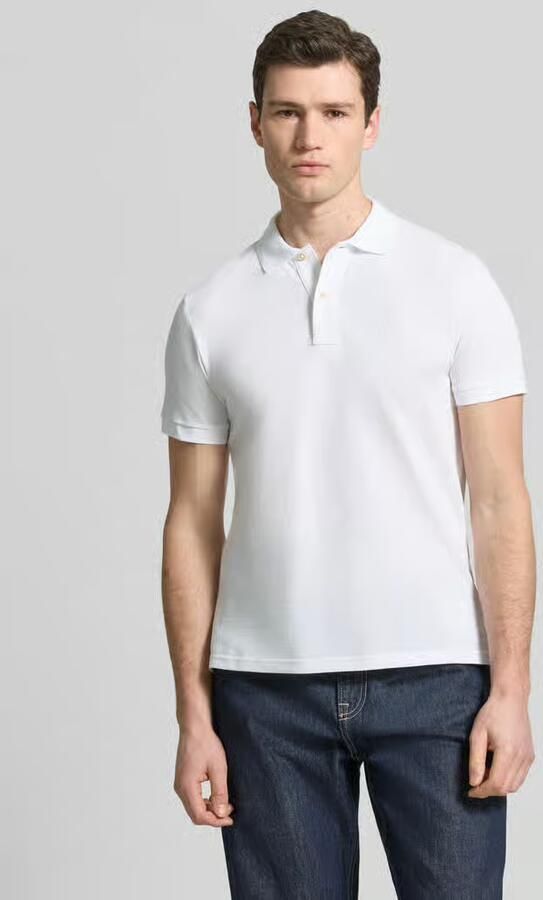 Geox slim fit poloshirt met gestikt logo - Foto 4