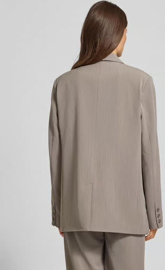 Gestuz Pinstripe Blazer Jas Rock Ridge Gray Dames - Foto 2