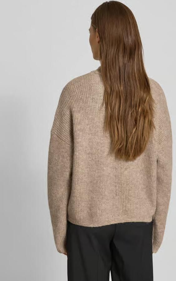 Gestuz Gebreid jack van alpacamix met opstaande kraag model 'Alpha' - Foto 6