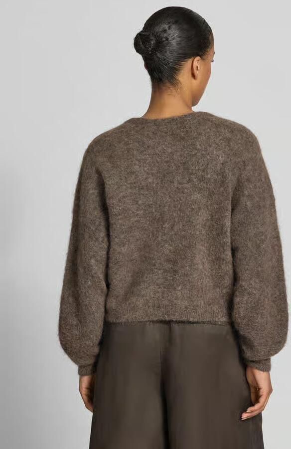 Gestuz Loose fit gebreid jack van een mix van wol en mohair model 'debbie' - Foto 2