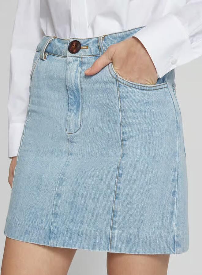 Gestuz Jeansrok met steekzakken model 'Vella'