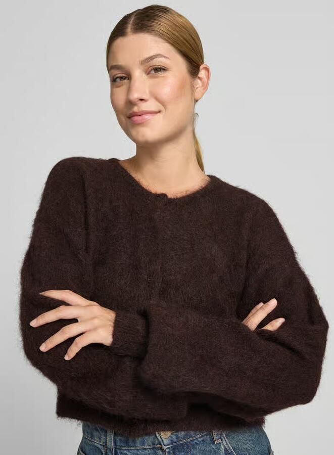 Gestuz Kort gebreid jack van mohair-mix model 'debbie' - Foto 2