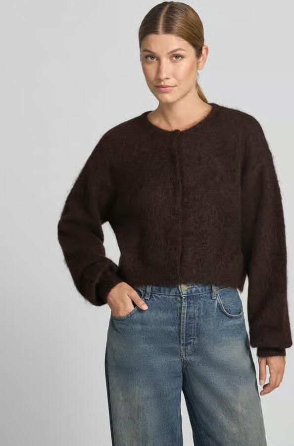 Gestuz Kort gebreid jack van mohair-mix model 'debbie' - Foto 6