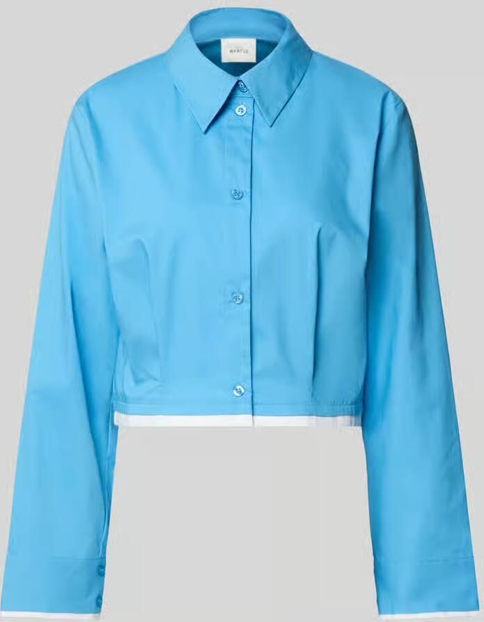Gestuz Korte overhemdblouse met plooien model 'Zopy'