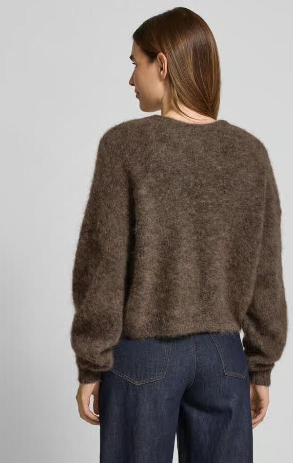 Gestuz Loose fit gebreid jack van een mix van wol en mohair model 'debbie'