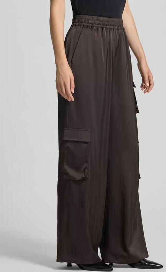 Gestuz Loose fit stoffen broek met elastische band model 'darzi' - Foto 3
