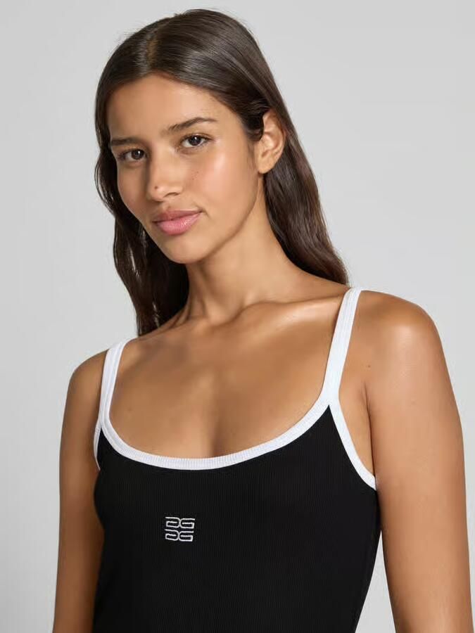 Gestuz Mini-jurk in riblook met labelstitching - Foto 2