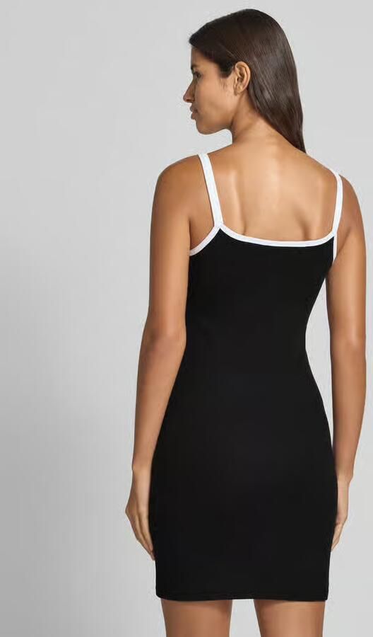 Gestuz Mini-jurk in riblook met labelstitching - Foto 3