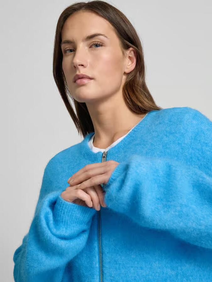 Gestuz Oversized gebreid jack met ritssluiting model 'sasi' - Foto 2