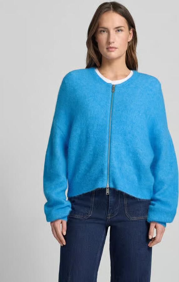Gestuz Oversized gebreid jack met ritssluiting model 'sasi' - Foto 4