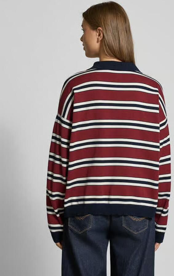 Gestuz Oversized shirt met lange mouwen met polokraag model 'paige'