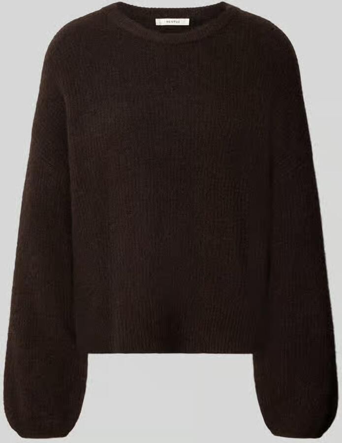 Gestuz pullover in relaxed fit van mix van wol en alpaca model 'Alpha'