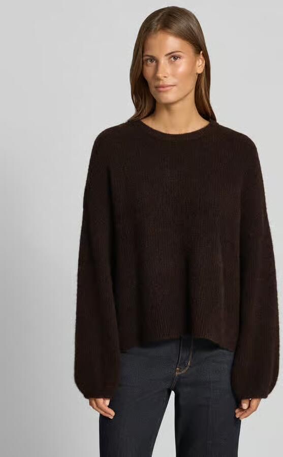 Gestuz pullover in relaxed fit van mix van wol en alpaca model 'Alpha' - Foto 3