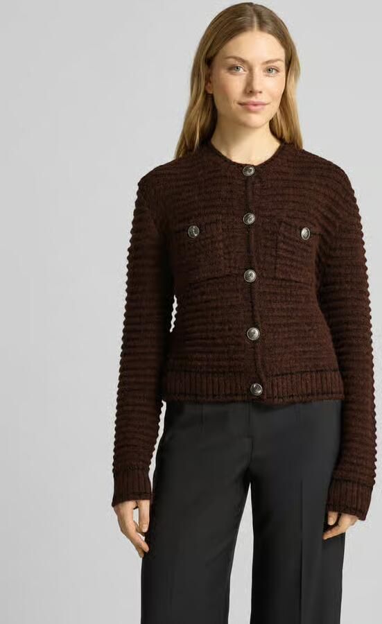 Gestuz Regular fit gebreid jack met wol model 'cleana' - Foto 2