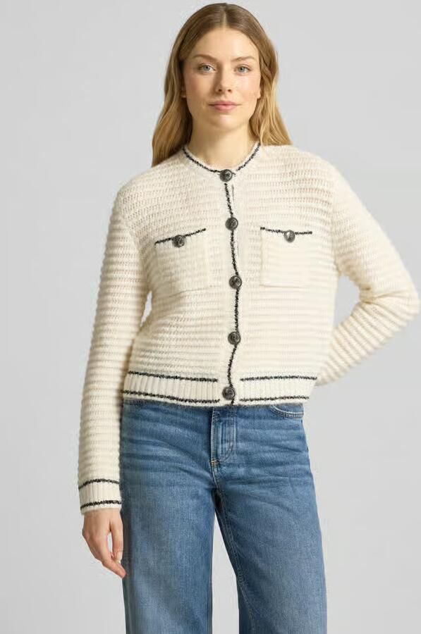 Gestuz Regular fit gebreid jack met wol model 'cleana' - Foto 2