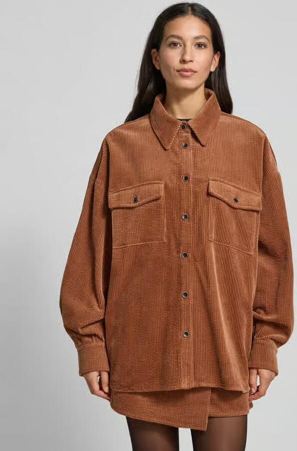 Gestuz Relaxed fit overhemdblouse van corduroy model 'PADOW' - Foto 2