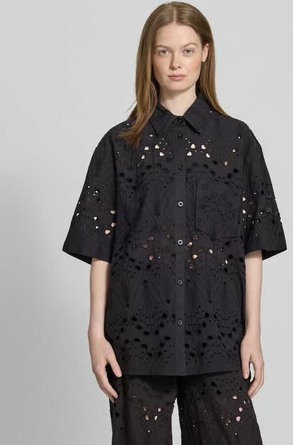 Gestuz Relaxed fit overhemdblouse van puur katoen model 'baylor' - Foto 3