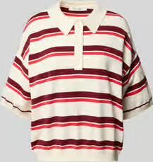 Gestuz Relaxed fit poloshirt van viscosemix model 'Taia'