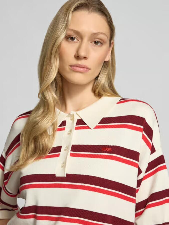 Gestuz Relaxed fit poloshirt van viscosemix model 'Taia'