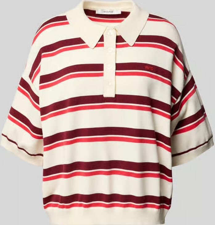 Gestuz Relaxed fit poloshirt van viscosemix model 'Taia' - Foto 2
