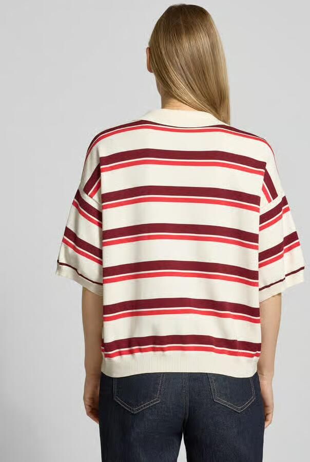 Gestuz Relaxed fit poloshirt van viscosemix model 'Taia' - Foto 2