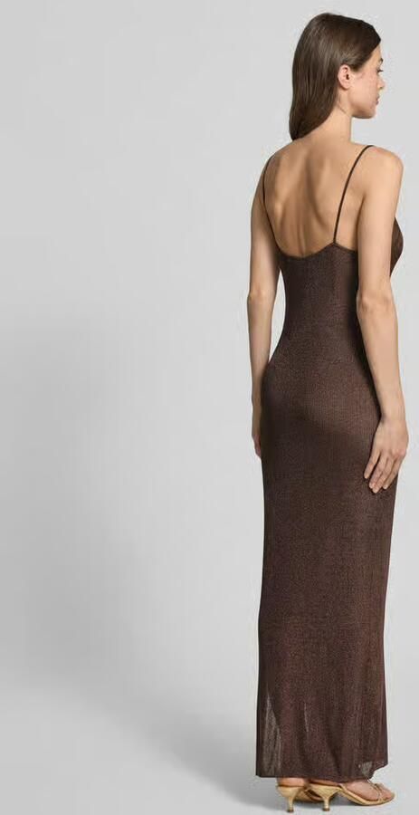 Gestuz slim fit midi-jurk van viscosemix model 'Silvi'