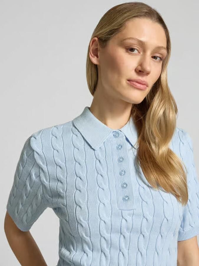 Gestuz slim fit poloshirt van viscosemix model 'Thilla'