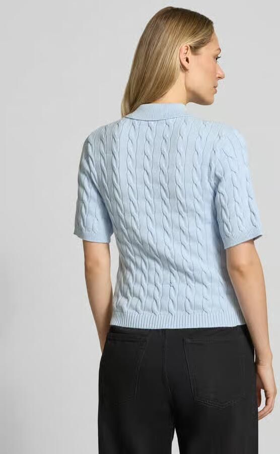 Gestuz slim fit poloshirt van viscosemix model 'Thilla'