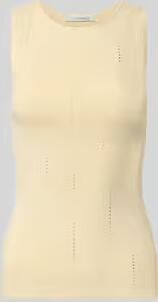 Gestuz Slim fit top van viscosesettings met brei-look model 'Saya'