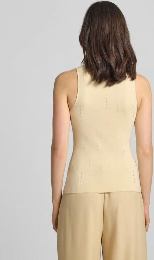 Gestuz Slim fit top van viscosesettings met brei-look model 'Saya' - Foto 3