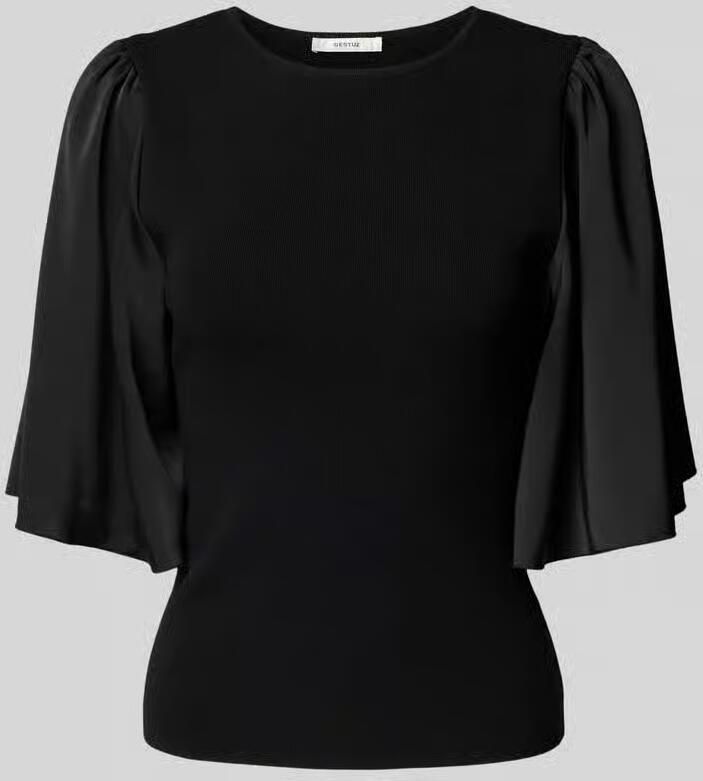 Gestuz T-shirt met mouwen van soepele stof model 'sama'