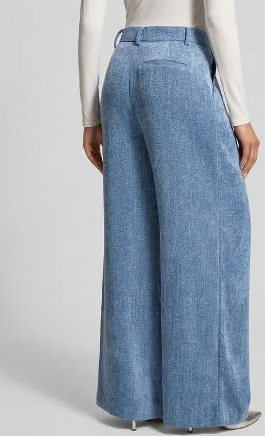 Gestuz Wide fit broek van stof in denimlook model 'Zvally' - Foto 3