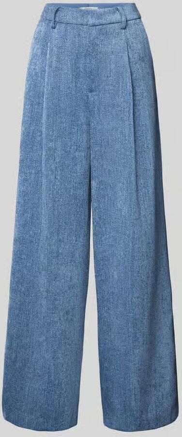 Gestuz Wide fit stoffen broek in denimlook model 'Zvally'