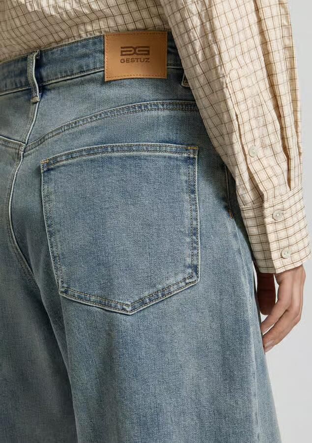 Gestuz Wide leg jeansshorts in 5-pocket-design