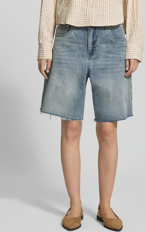 Gestuz Wide leg jeansshorts in 5-pocket-design - Foto 3