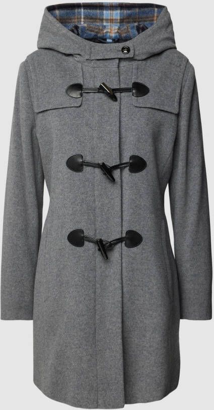 Gil Bret Capuchon Dufflecoat in wol velours Gray Dames