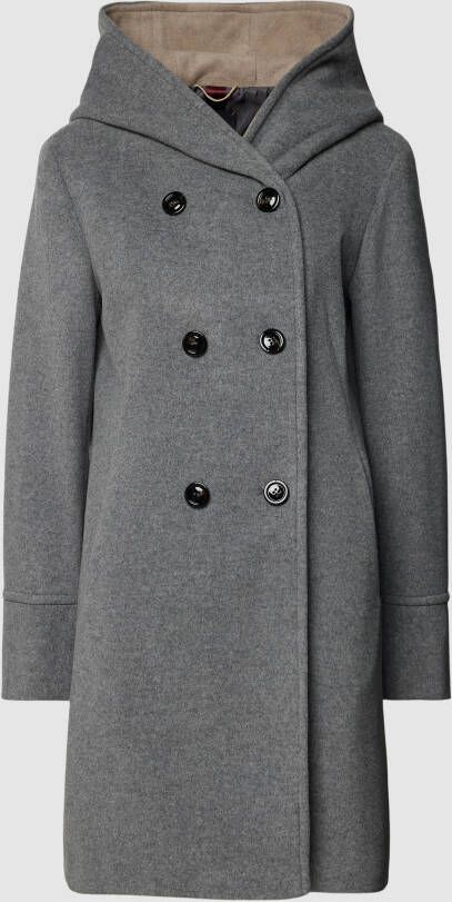 Gil Bret Wollen jas met capuchon Gray Dames