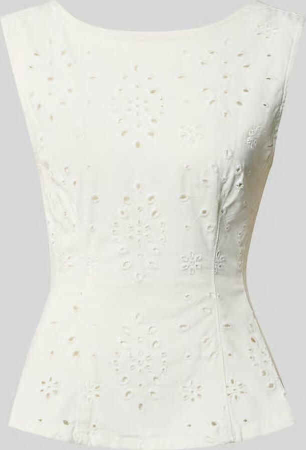 Gina Tricot Blouse met florale opengewerkte stitching - Foto 2