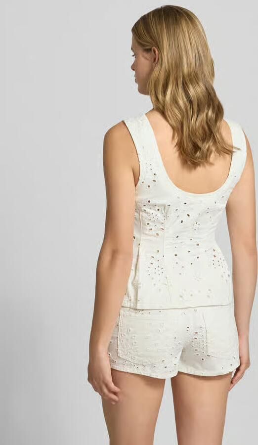 Gina Tricot Blouse met florale opengewerkte stitching - Foto 3