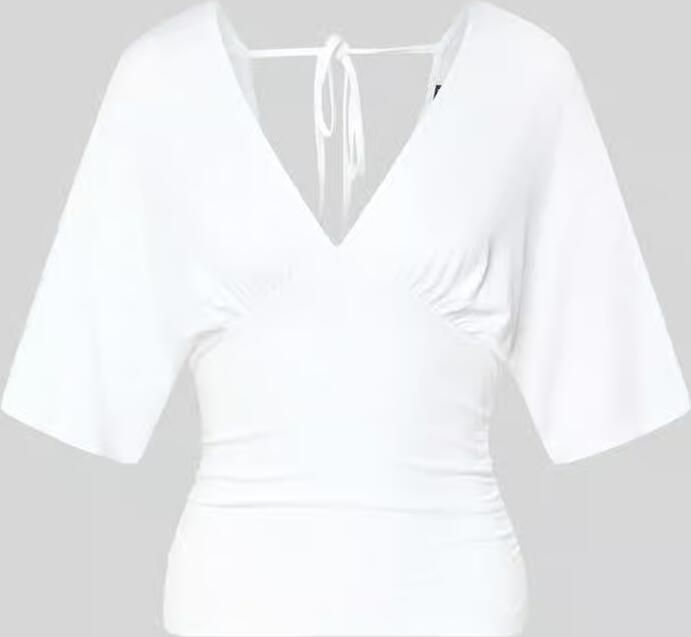 Gina Tricot Blouse van viscosemix met v-hals