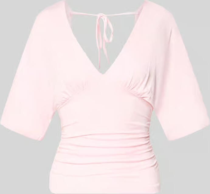 Gina Tricot Blouse van viscosemix met v-hals