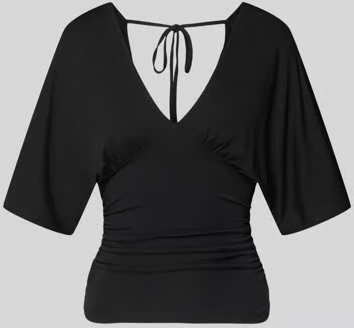 Gina Tricot Blouse van viscosemix met v-hals