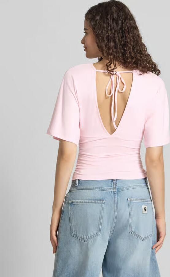 Gina Tricot Blouse van viscosemix met v-hals
